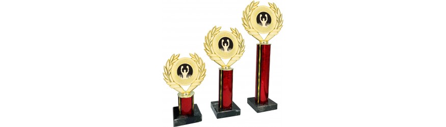 CENTRE HOLDER TRI COLOUR COLUMN PLASTIC TROPHY - WITH CHOICE OF SPORTS CENTRE - 3 SIZES CENTRE HOLDER TRI COLOUR COLUMN PLASTIC TROPHY - WITH CHOICE OF SPORTS CENTRE - 3 SIZES